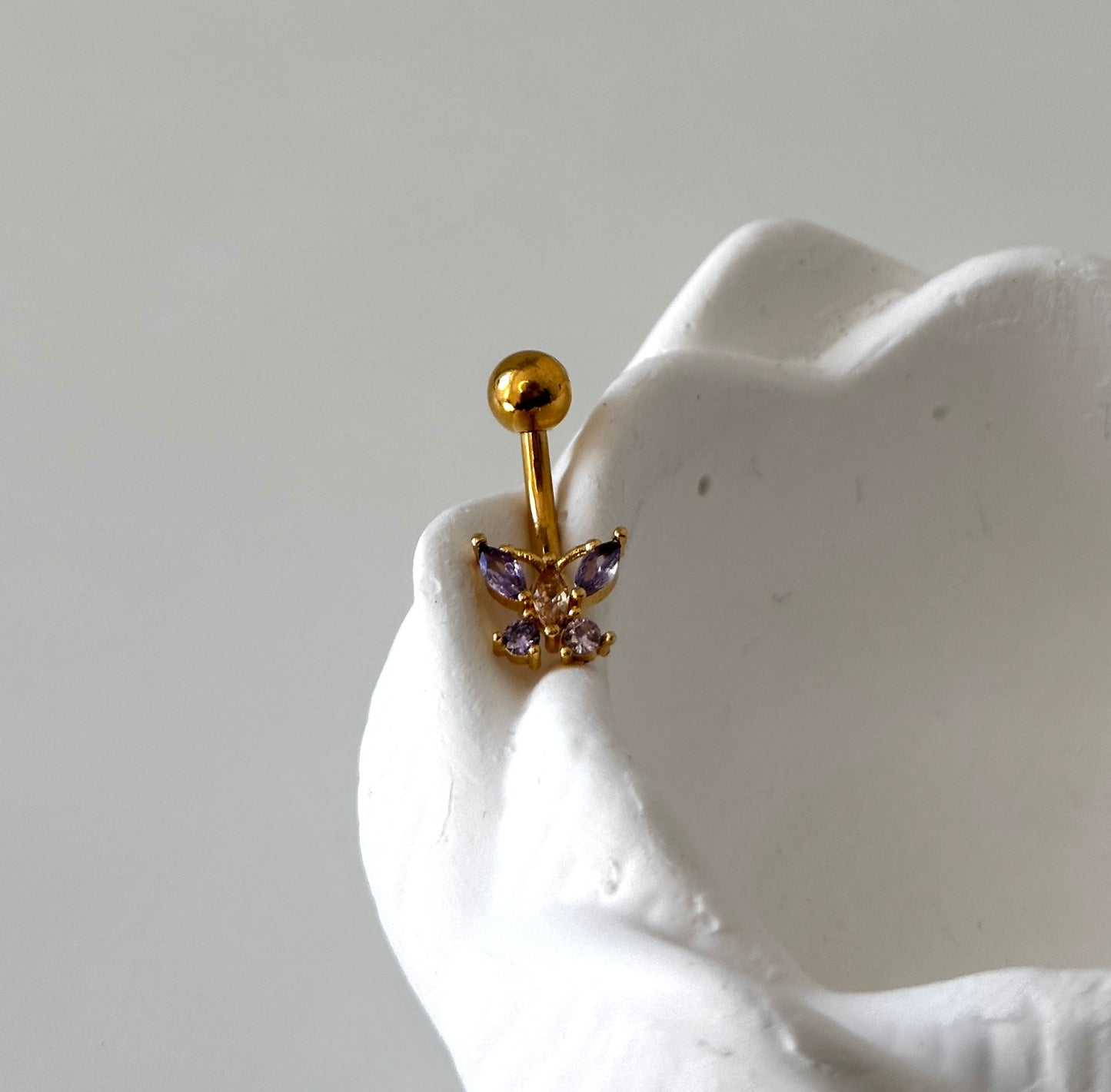 Bauchnabelpiercing ‚Purple Butterfly‘