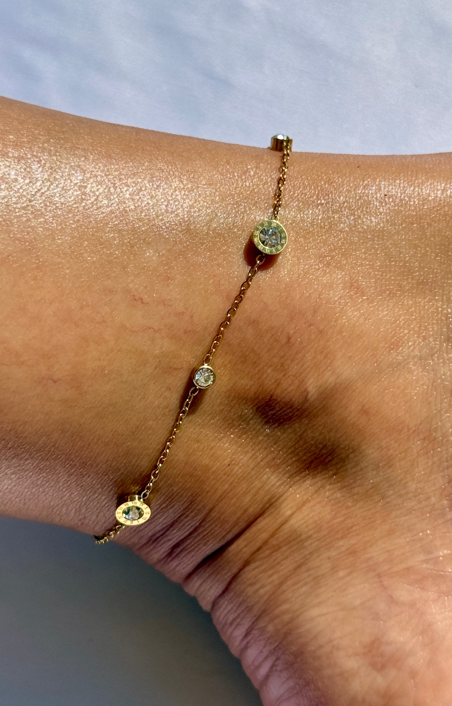 Fußkette ‚Time To Shine‘ in Gold