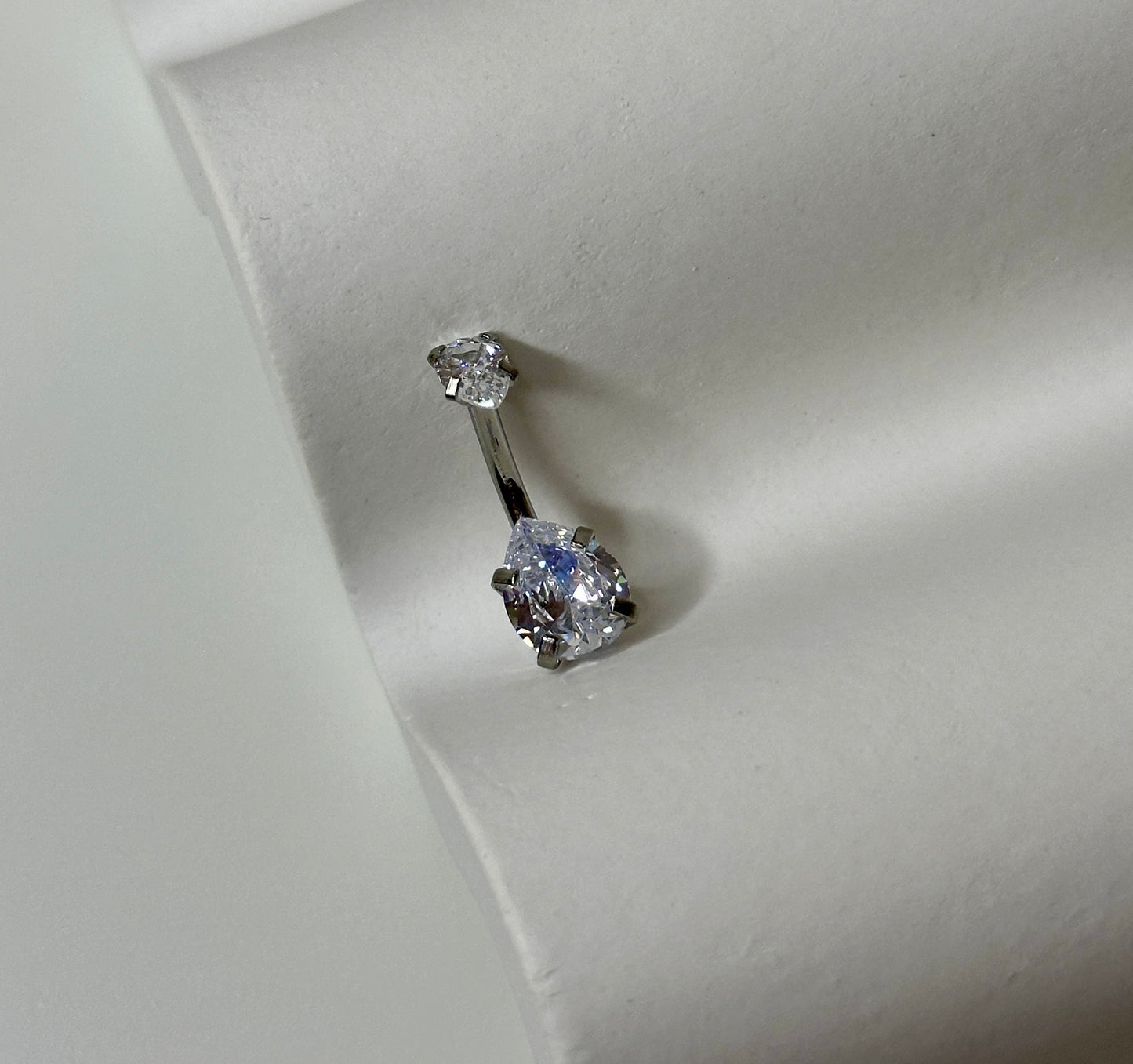 Bauchnabelpiercing ‚Damla‘ in Silber