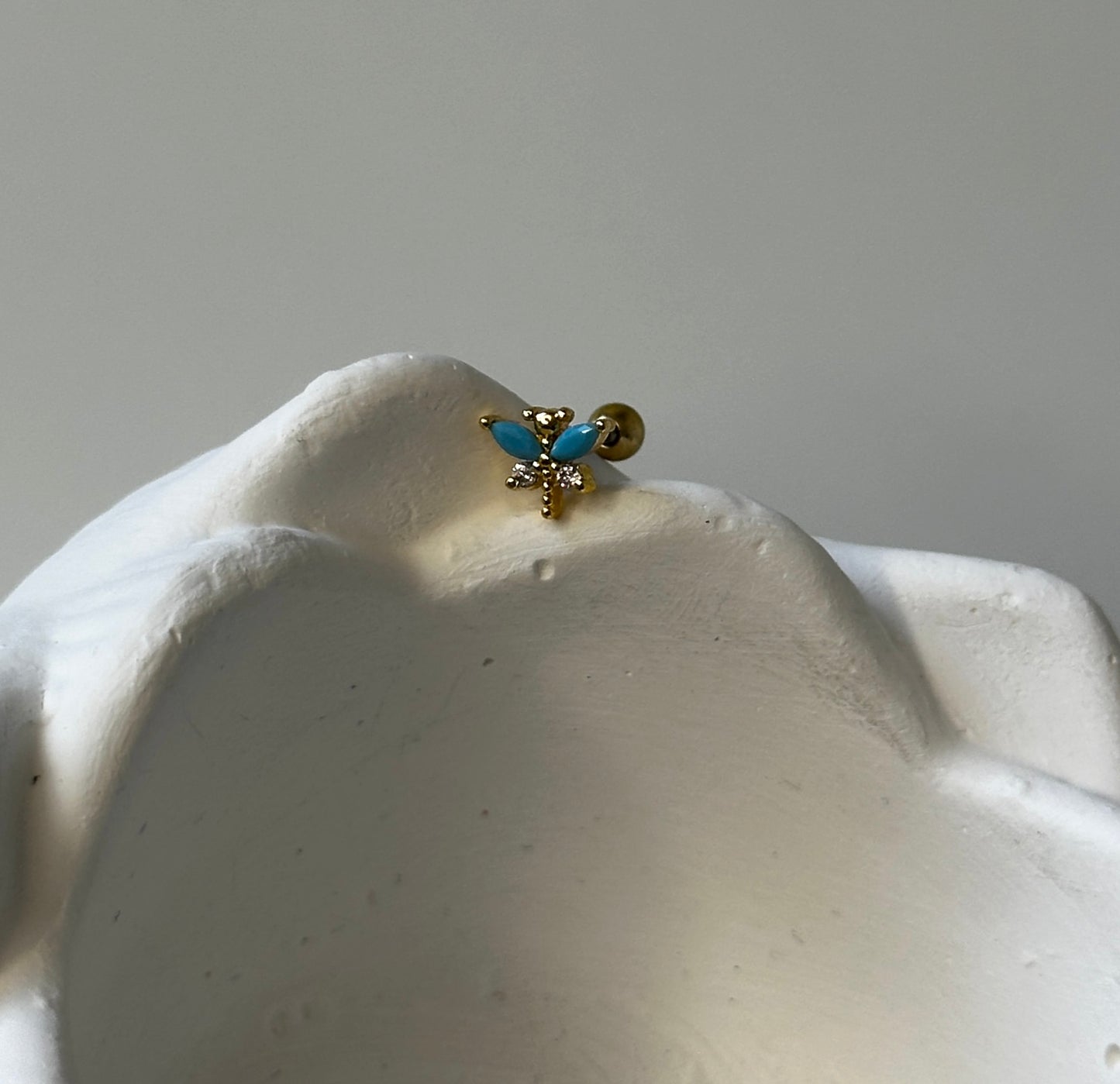 Piercing ‚Dragon-Fly‘ in Türkis