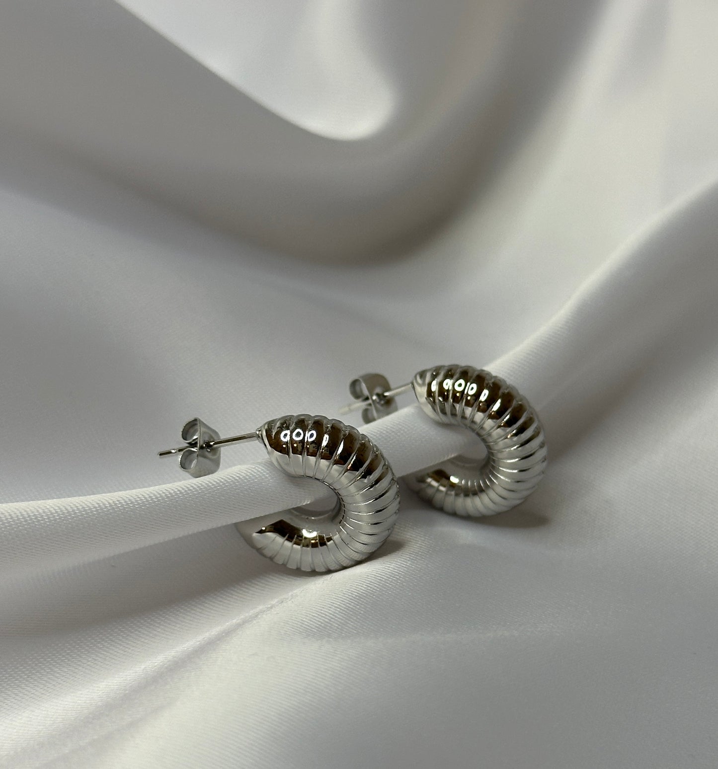 Ohrringe ‚Fossil‘ in Silber