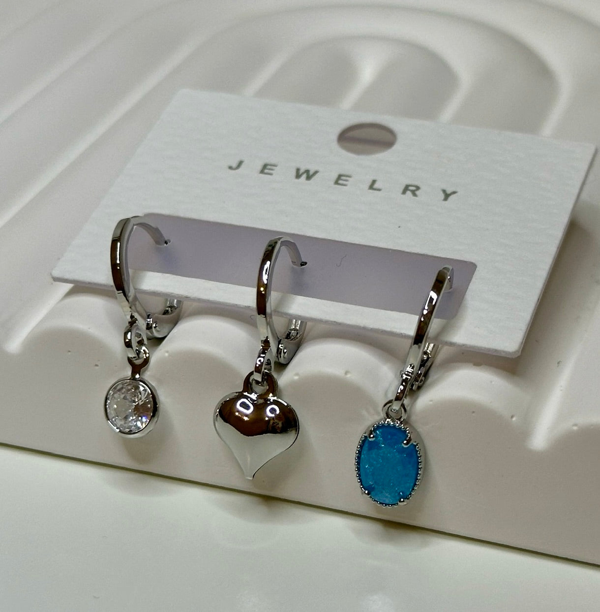 Set of 3 'Sapphire' in silver