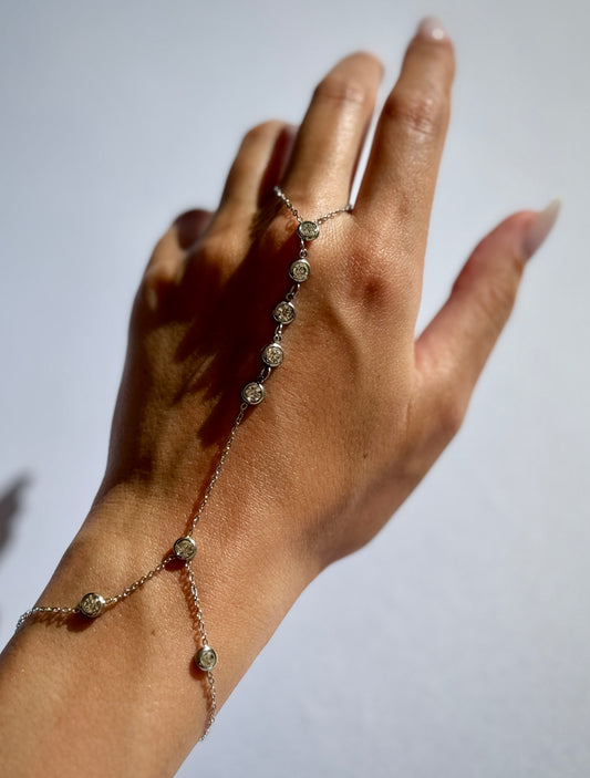 Handkette ‚Devin‘ in Silber