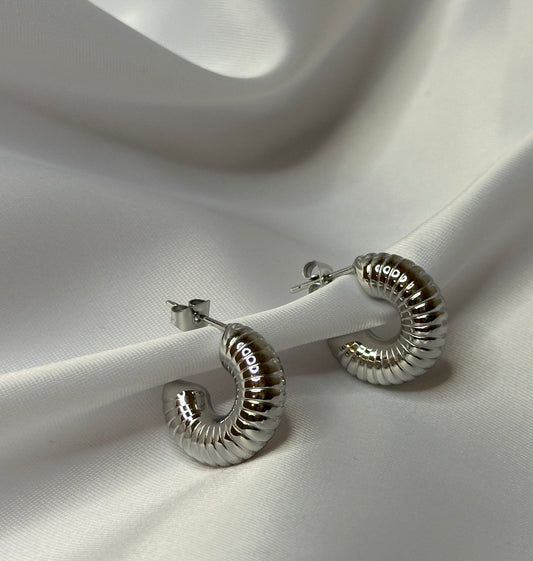 Ohrringe ‚Fossil‘ in Silber