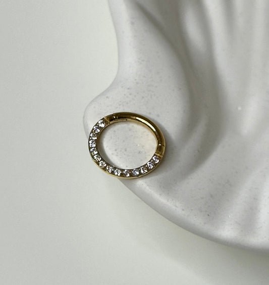 Piercing ‚Gleaming Hoop‘ Ø 8 mm in Gold